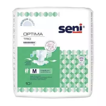Подгузники Seni Optima Trio M с регулируемым поясным ремнем, 10 шт.