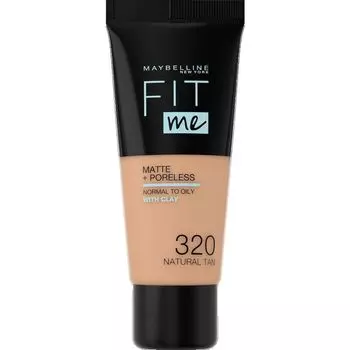 Подходит мне! Матовый + пористый макияж № 320 Natural Tan Maybelline New York, 30 ml