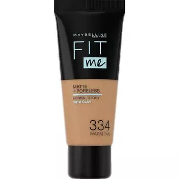 Подходит мне! Матовый + пористый макияж №334 Теплый загар Maybelline New York, 30 ml