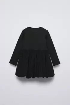 Подходящее платье-баллон ZARA, черный