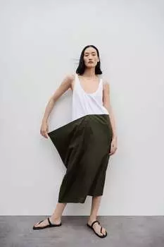 Подходящее платье из поплина ZARA, белый