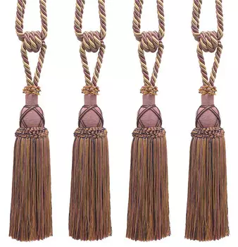 Подхватка для штор с кисточками DecoPro, 4 штуки