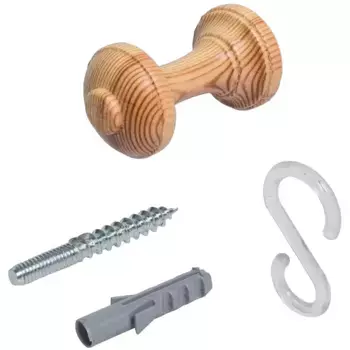 Подхваты для штор Liedeco, (1 шт.), держатель для шарфа 7 см, цвет kieferfarben