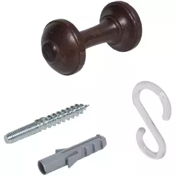 Подхваты для штор Liedeco, (1 шт.), держатель для шарфа 7 см, цвет nussbaum