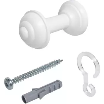 Подхваты для штор Liedeco, (1 шт.), держатель для шарфа 7 см, белый