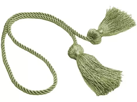 Подхваты для штор с двойной кисточкой DecoPro, бежевый / зеленый