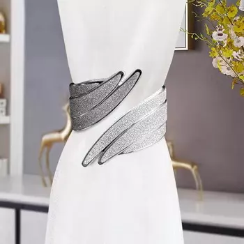 Подхваты для штор с перьями JunYeShi, серебряный