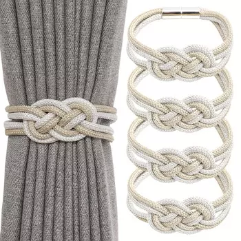 Подхваты для штор Vegoo, белый / золотой