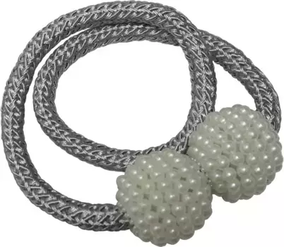 Подхваты GARDINIA "Tieback Flex-V с магнитом", (2 шт.), различные варианты крепления 0,8х48 см, цвет silberfarben