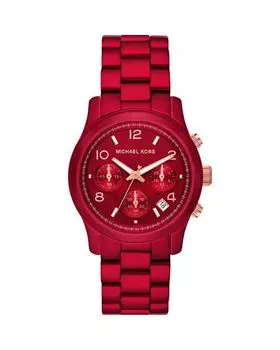 Подиумный хронограф, 38 мм Michael Kors, цвет Red