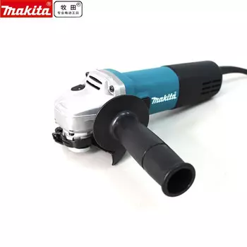 Подключаемая угловая шлифовальная машина makita9558HNRG, 125 мм, 840 Вт, усиленный редуктор для предотвращения случайного запуска.