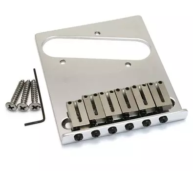 Подлинный бридж Fender American Standard серии 6-Saddle Telecaster - CHROME 099-0807-100