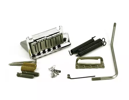 Подлинный хромированный бридж Fender American Standard Strat Tremolo — 099-2050-000 American Standard Strat Tremolo Bridge