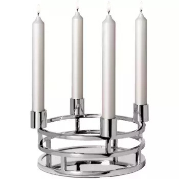 Поднос для финк «MODENA, поднос для зеркала, Адвент венок», (1 шт.), венок для свечей, насадки для свечей можно снять, 28,5 см Fink, цвет silberfarben