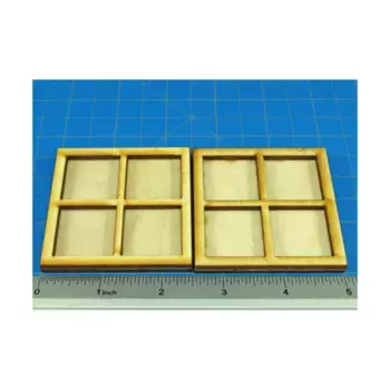 Поднос для прокси — 4 фигурки, квадратные основания 25 мм, Miniature Movement Trays - Rune Battles (Litko Aerosystems)