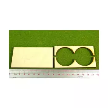 Поднос для рангов - форма 2x1, круглые основания 40 мм, Miniature Movement Trays - Rank (Litko Aerosystems)