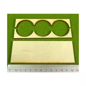 Поднос для рангов - форма 3x1, круглые основания 40 мм, Miniature Movement Trays - Rank (Litko Aerosystems)