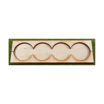 Поднос для рангов — форма 4x1, круглые основания 25 мм, Miniature Movement Trays - Rank (Litko Aerosystems)