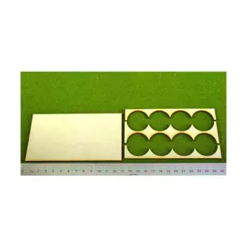 Поднос для рангов - форма 4x2, круглые основания 30 мм, Miniature Movement Trays - Rank (Litko Aerosystems)