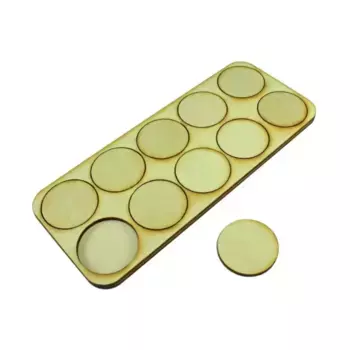 Поднос для схваток — 10 фигурок, круглые подставки 32 мм, Miniature Movement Trays - Skirmish (Litko Aerosystems)