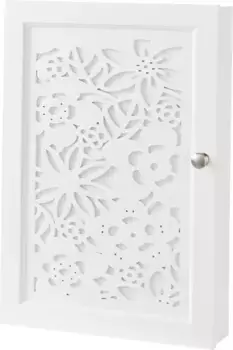 Поднос для украшений для дома с цветочной фрезеровкой Home affaire 35х50х10 см, белый