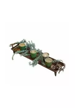 Поднос Donia античная латунь Loberon, antikmessing