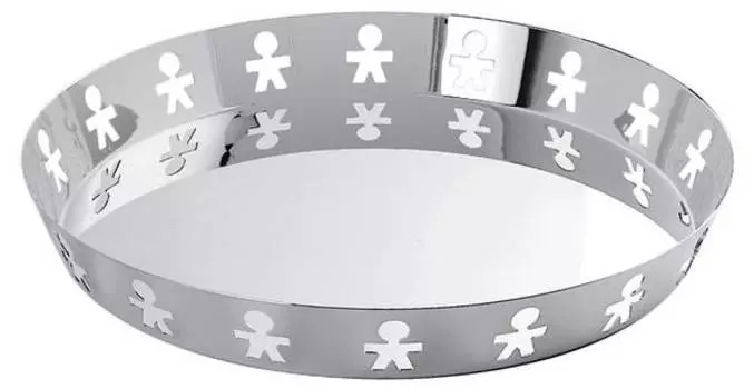 Поднос джиротондо Alessi, серебряный