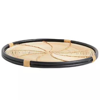 Поднос H&amp;M Home Round Rattan, светло-бежевый