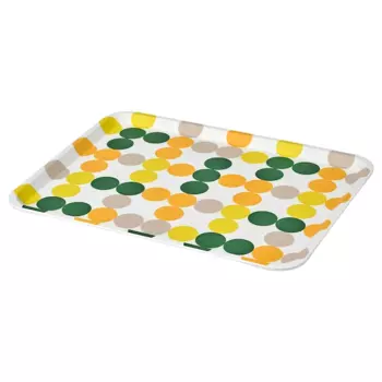 Поднос Ikea Broggan Polka Dot Pattern, 37х29 см, мультиколор