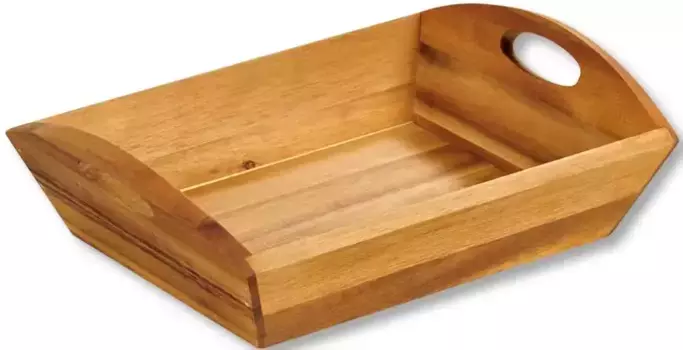 Поднос KESPER "корзина для хранения" с двумя ручками для переноски 23х31,5 см, цвет natur