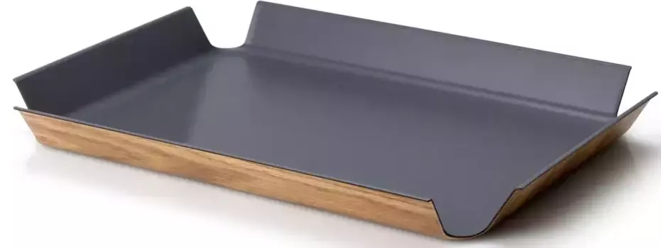 Поднос Континента, (1 шт.) Continenta 29,5х41 см, серый