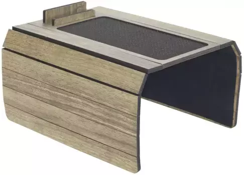 Поднос Maximex "Multi", (1 шт.), многофункциональный диванный поднос 49 см, цвет Oberseite: Walnuss-Optik, Unterseite: Schwarz