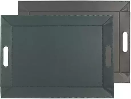 Поднос произвольной формы, (1 шт.), кожзаменитель, 2 цвета Freeform 41х55 см, цвет petrol