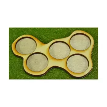Подносы Орды — 5 фигурок, круглые подставки 20 мм, Miniature Movement Trays - Hordes (Litko Aerosystems)