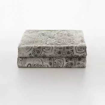 Пододеяльник Alain из хлопка и перкаля плотностью 200 нитей Guy Laroche, бежевый/серый