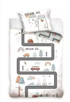 Пододеяльник Autobaan Dream Big Little One 140 х 200 см 70 х 90 см - хлопок PHU CARBOTEX