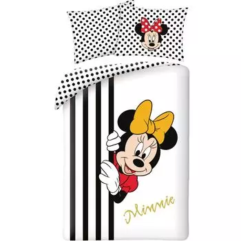 Пододеяльник Disney Minnie Mouse, Peekaboo - 140 х 200 см + 70 х 90 см - хлопок