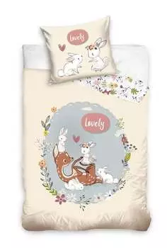 Пододеяльник hert & konijntjes 140 x 200 см 70 x 90 см - хлопок PHU CARBOTEX