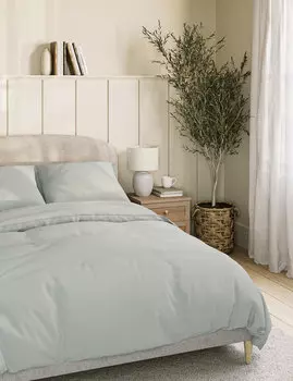 Пододеяльник из чистого хлопка плотностью 300 нитей Marks & Spencer, светло-серый