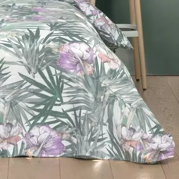 Пододеяльник из чистого хлопка с цветочным узором - тропический Fazzini, зеленый