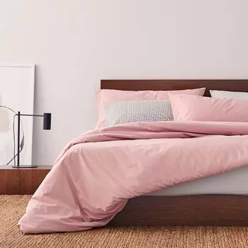 Пододеяльник из органического хлопка 200 нитей Хлопок Bassols, розовый