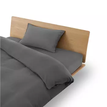 Пододеяльник Muji атласный, серый