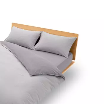 Пододеяльник Muji из 100% хлопка, серый