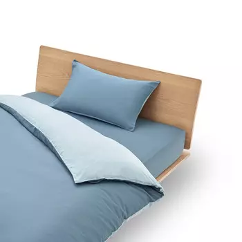Пододеяльник Muji из стираного лиоцелла, темно-зеленый