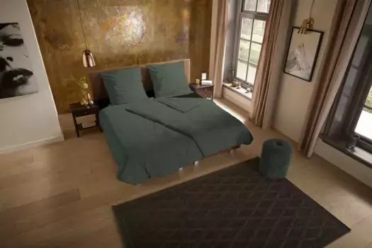 Пододеяльник Muller Textil, зеленый