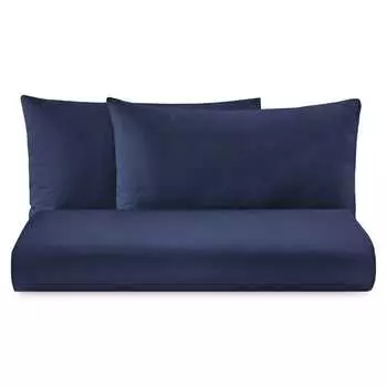 Пододеяльник однотонный из чистого хлопка - Tortona Lisola Basic, темно-синий, односпальный