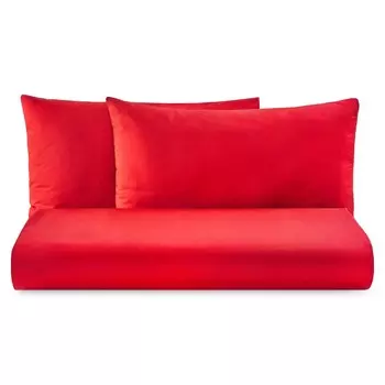 Пододеяльник однотонный из чистого хлопка - Tortona Lisola Basic, красный, полуторный
