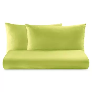 Пододеяльник однотонный из чистого хлопка - Tortona Lisola Basic, зеленый, полуторный