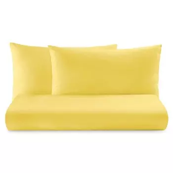Пододеяльник однотонный из чистого хлопка - Tortona Lisola Basic, желтый, двуспальный