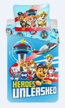 Пододеяльник Paw Patrol Happy Blue 140 x 200 см - 70 x 90 см - хлопок BrandMac